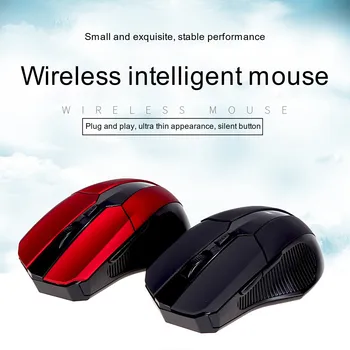 Inalámbrico Gaming mouse 2.4 GHz 2400DPI Óptico Para ordenador Portátil mause cuatro-velocidad ajustable juego de mause bluetooth del Juego para el Ordenador