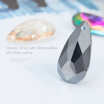 Forma de la gota de Pointback de Cristal de Strass Accesorios de la Joyería Brillante Collar de la Decoración de Cristales de un Solo Orificio de BRICOLAJE, Arte de Cristal de Piedras