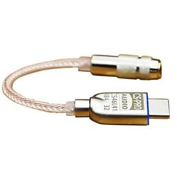De tipo C, a 3,5 mm de los auriculares de alta fidelidad Digital Amplificador de Auriculares Cs46L41 Chip de Decodificación DAC Cable del Adaptador de Audio para Android Win10