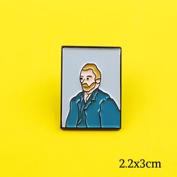 Van Gogh Pintura al Óleo Pin placas de Metal de la Historieta Broches Pernos de la Solapa la Insignia de la Joyería Regalos Pines para la Mochila
