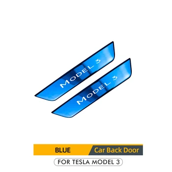 Model3 Umbral De La Puerta De La Decoración De La Envoltura Para El Tesla Model 3 2021 Accesorios Pedal De Protección De La Tira De Tres Modelos De Fibra De Carbono
