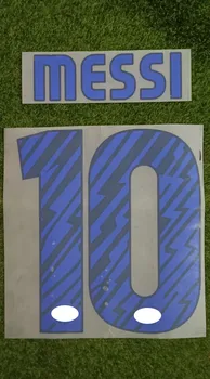 2010-2011 Messi Nameset Xavi, Puyol, A. Iniesta, David Villa De Hierro En La Transferencia De Calor Parches