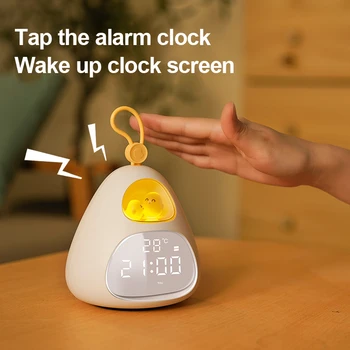 LED Smart Nido de Pájaro del Tiempo Reloj de Alarma Luz de Noche LED Inteligente Wake-up Light Dormitorio Escritorio Acompañar a Dormir a la Luz de Noche