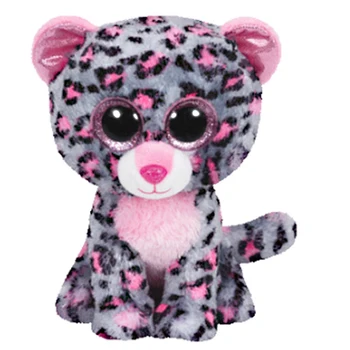 Ty Beanie Animal de Peluche de la Felpa Muñeca Lindo Leopard Giselle Ashia Dotty Tasha Grandes y Redondos Ojos de Botón Muñeca de 15 cm de Juguetes para los Niños