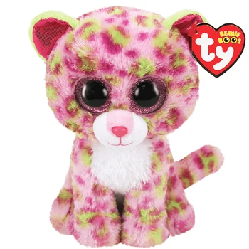Ty Beanie Animal de Peluche de la Felpa Muñeca Lindo Leopard Giselle Ashia Dotty Tasha Grandes y Redondos Ojos de Botón Muñeca de 15 cm de Juguetes para los Niños