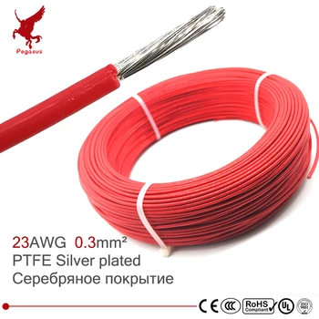 23AWG 0.3 milímetro cuadrado del cable de Alimentación de PTFE Estañado, plateado retardante de llama cable de alimentación de alambre de Alta resistencia a la temperatura