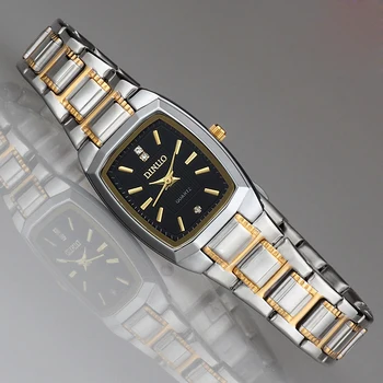 Señoras reloj Rectangular Impermeable de Ocio de Cuarzo Reloj Simple de la Moda Ultra-delgado Reloj