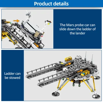 La ciudad de Técnicos Lunar Lander Cohete Espacial Bloque de Construcción Creador Dirigible Coche Cosmonauta Figura de Ladrillo de Juguete Educativo para los Niños