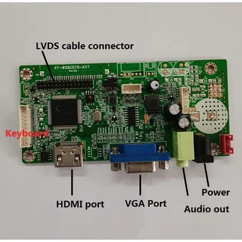 Kit DIY universal para LED Compatible panel de la pantalla de caso del Panel LCD 58C Controlador de la placa de Metal de aleación de caso cuadro + VGA HDMI