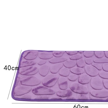 Cuarto de baño Esteras Polar de Coral de Espuma de Memoria de la Manta de Kit de Aseo Baño alfombras antideslizantes Suelo de Moqueta Conjunto de Colchón para la Decoración del Baño 40x60cm