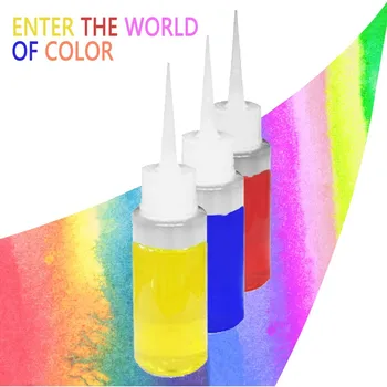 5 Botellas de Kit de Muti-Color de los Tintes Permanentes de Pintura Para el BRICOLAJE Artes de la Ropa de Tela de 50 ML#w