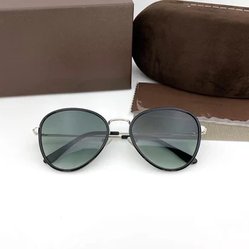 Marca de lujo polarizado de la Aviación de gafas de sol de los hombres de Tom gafas de sol para mujer de la Conducción de la Ronda de gafas de sol TF0820 Con caja Original