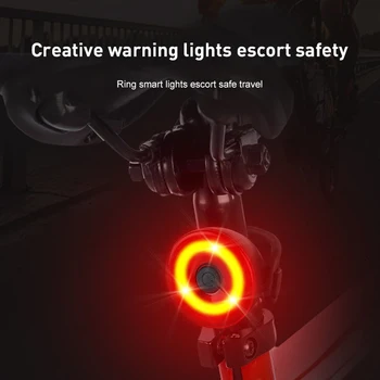 Impermeable Casco Mochila de Advertencia de la luz trasera de Relieve la noche de bicicletas de frenos luz de advertencia de seguridad la luz de la Bicicleta del LED Luz Trasera