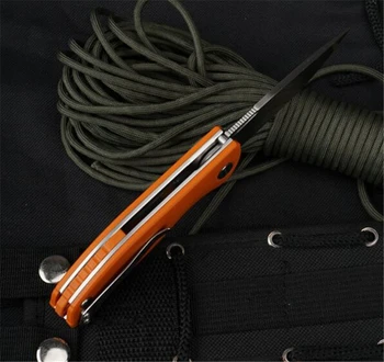 Cuchillo plegable de la EDC KESIWO KH30 G10 mango D2 Hoja de la Aleta de la Utilidad de acampar al aire libre táctico cuchillo plegable de bolsillo cuchillo