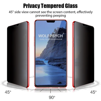 9D Anti espía de vidrio templado para xiaomi Redmi 9 9i 9A 9AT 8 8 7 7 6 6A 5 plus Pro de Privacidad protector de pantalla de películas