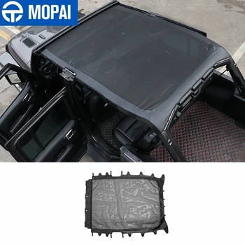 MOPAI Cubierta del Coche para el Jeep Wrangler JL Cuero Suave de Techo Sombrilla Anti-UV Cubierta solar para Jeep Wrangler JL 2018-2021 Accesorios