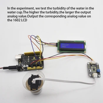 Keyestudio Sensor De Turbidez V1.0 Con Cables Compatible con Arduino para análisis de Agua