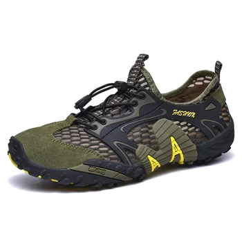 Verano 2021Men Zapatos de agua lightwight descalzo de trekking impermeables deslizarse sobre upstean zapatos de los hombres de secado rápido aqua zapatos Grandes size9328