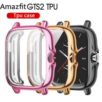 Caso de la Cubierta para Huami Amazfit GTS 2 Protectora de la Pantalla de Reloj de Protección forro exterior Suave de TPU de Parachoques para Amazfit GTS 2e Caso