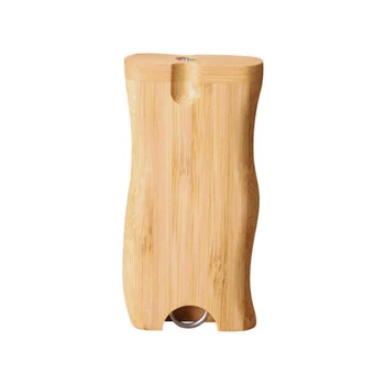 Ergonomía Portátil de Bambú Dugout Con la aleación de Aluminio de Un Bateador de Murciélago de la Tubería 52*102 MM de Bambú Dugout de Humo Mano de tubos caja de Almacenamiento