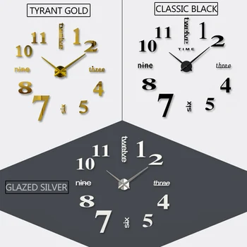 Reloj de pared Elegante en La Pared de Gran tamaño Relojes de Pared de Diseño Moderno Horloge Murale Reloj para el Hogar Orologio Da en Pared Saat Zegary