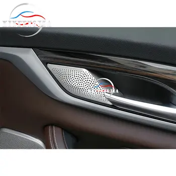 Para BMW Serie 5 6GT G32 G30 17-19 de Acero Manijas de las Puertas Traseras de Altavoces Estéreo Cubierta de Recorte