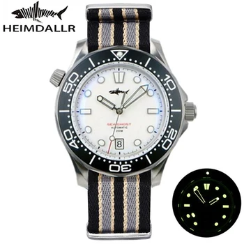 Heimdallr de Titanio 007 Mar Fantasma NTTD de los Hombres Reloj de Buzo 20ATM NH35A Movimiento Automático C3 Luminoso Azul Negro Blanco Dial