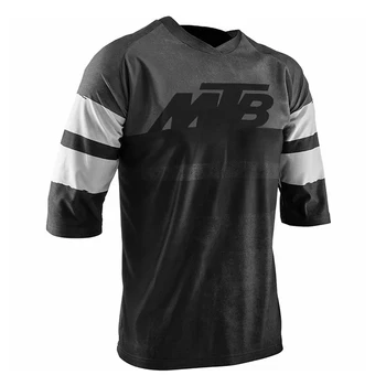 Nueva camisetas MTB Enduro Descenso de 3/4 de la manga de Motocross moto racing camiseta de montaña bicicleta de DH de manga larga camisetas de ciclismo de secado rápido
