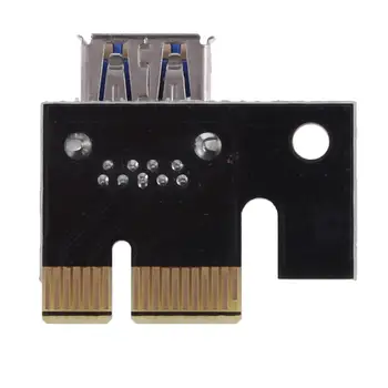 USB3.0 Extensor de la Tarjeta Vertical de SATA de 15 pines a 4 pines Cable PCI-E de Express de 1x a 16x para Bitcoin Minero Minero Minero BTC