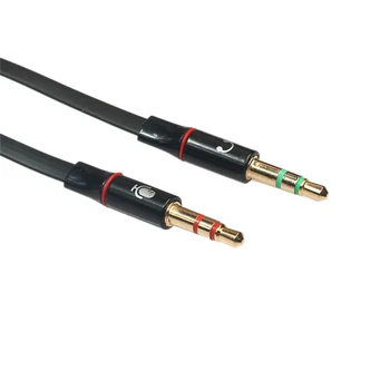1-2 Ordenador Cable de Audio Macho A Hembra Estéreo de 3,5 mm Adaptador de Audio Cable de Audio de los Auriculares Splitter Mic Aux Extensión de Accesorios