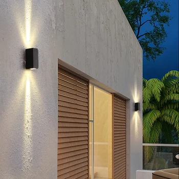 Al aire libre Impermeable de la lámpara de Pared, Lámpara LED de Pared de Luz Lámpara de Pared de la Terraza Porche del Jardín de las Luces de las Lámparas de Pared en Pared Interior de Aluminio Ligero RF35