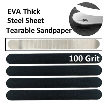 100pcs/lot de las limas de 100 180 240 resistente al Desgaste y Arranca a EVA Gruesa de papel de Lija Profesional 1PCS Libre de la Hoja de Acero