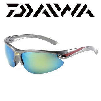 Daiwa Conducción Polaroid Gafas de Sol de Marco de Aluminio de la Pesca Deportiva de Gafas de sol de los Hombres Polarizada Conductor Retro UV400 Anti-reflejos de las Gafas
