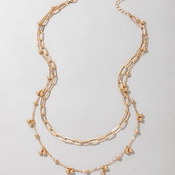 Tocona Encantador Gruesa Cadena Gargantilla para las Mujeres del Color del Oro de la Aleación de Metal Multi-capa Geométrica del Partido de la Joyería Collar de 17348