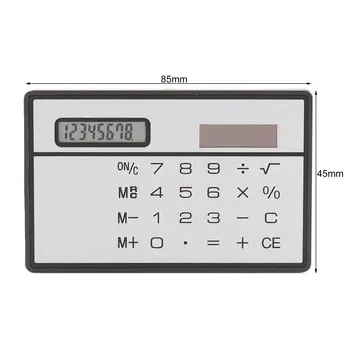 8 Dígitos Ultra Delgada de Energía Solar Calculadora con Pantalla Táctil de la Tarjeta de Crédito Diseño de la Portátil Mini Calculadora por la Escuela de Negocios