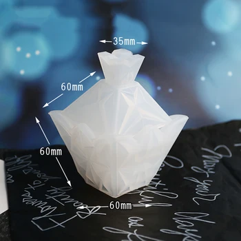 2020 Nueva superficie de Corte de diamante de la joyería caja de almacenamiento de molde de la caja de joyería de molde de silicona diy cristal de resina epoxi molde