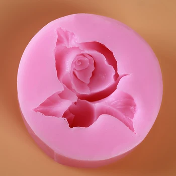 Pastel de Molde de horno 3D Mini Rosa Flor de Silicona de Jabón del Molde DIY Vela de Decoración Herramientas de Dulce de Caramelo de Chocolate del Molde