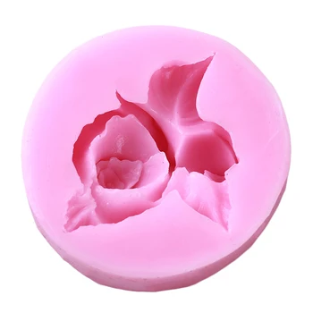Pastel de Molde de horno 3D Mini Rosa Flor de Silicona de Jabón del Molde DIY Vela de Decoración Herramientas de Dulce de Caramelo de Chocolate del Molde