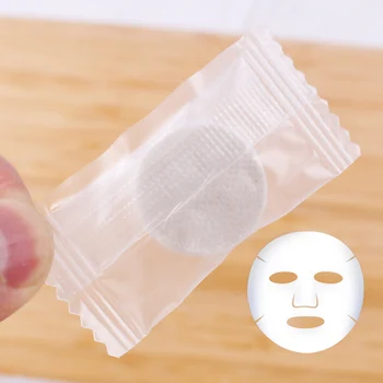 20 100PCS Comprimido Facial de la Máscara de Papel Desechables Envuelto DIY facial Natural Cuidado de la Piel Maquillaje de Belleza Herramientas