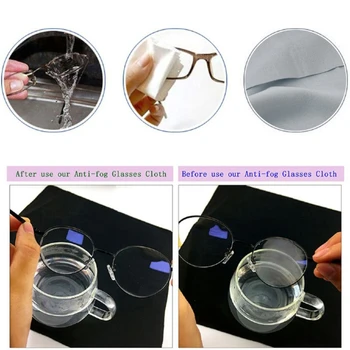 5Pcs Reutilizables Anti-Niebla Toallitas Gafas de Pre-humedecido Antifog Paño de la Lente Desempañador de Gafas de Barrido de Evitar el Empañamiento de los Vidrios