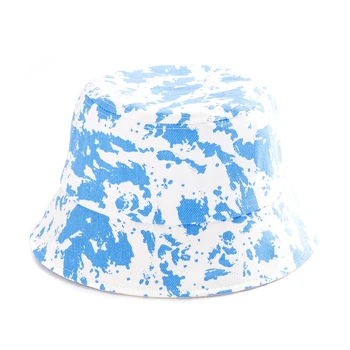 2021 nuevo sol de verano sombrero Tie Dye algodón Transpirable Sombrero de Cubo para hombres mujeres Panamá Pescador sombrero bob pesca cap