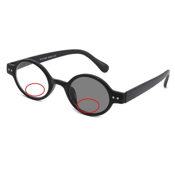 Los lentes bifocales Fotocromáticas de Lectura, Gafas de sol para las Mujeres de los Hombres Retro Oval Remaches de tonos de Sol Gafas de Presbicia Lupa de manejo de la Pesca