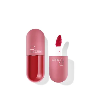 18 colores mini cápsula lip glaze de terciopelo de larga duración no-palillo de la copa de brillo de labios mate suave humedad de labios maquillajes