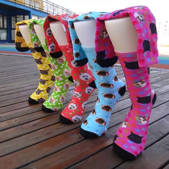 Pet calcetines photoes de BRICOLAJE extranjero personalizar fotos para los gatos, perros, conejos mascotas conmemorativa animal creativo calcetines encantadora graciosa regalos