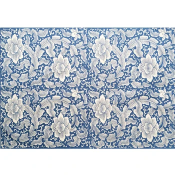 1PCS de cerámica de cerámica de arcilla de papel de Transferencia de esmalte bajo cubierta de flores de papel de Jingdezhen porcelana azul y blanca papel de calcas 54x37cm