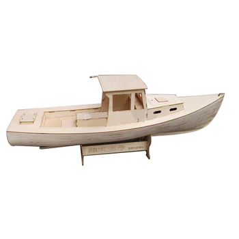 DIY Barco de Pesca de Madera Ensambladas Modelo de Buque Kit