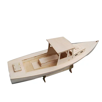 DIY Barco de Pesca de Madera Ensambladas Modelo de Buque Kit