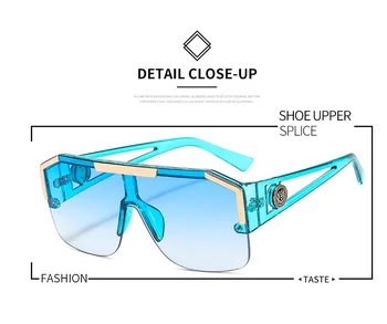 2020 de las Nuevas mujeres de una sola pieza de la lente de la marca de lujo de gafas de sol de tendencia de los deportes de los hombres de conducción de alta calidad gafas de sol UV400 Oculos De Sol
