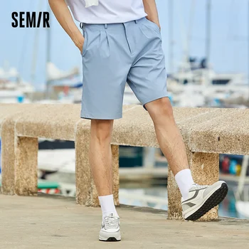 SEMIR Casual pantalones Cortos de los Hombres 2021 Verano de Nuevo Suelta Recta de Cinco Punto Pantalones de Playa Suave de Hong Kong de la Tendencia de la Marca de Pantalones Cortos