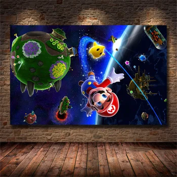 Video Juego Super Mario Smash Bros Cartel De La Pintura Mural De La Sala De Estar Dormitorio Casa De La Pared De La Decoración Del Arte